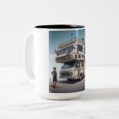 Minivan Camper Comedy Mok - Sip and Smile! (Voorkant links)
