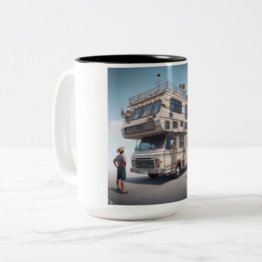 Minivan Camper Comedy Mok - Sip and Smile! (Voorkant links)