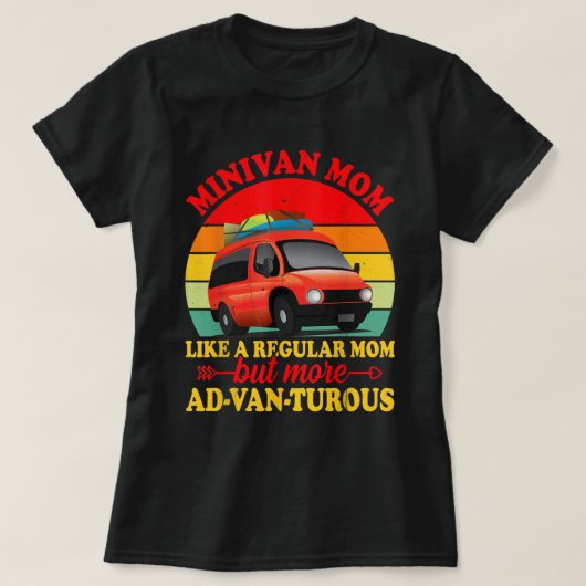 Minivan Moms Funny Pun Mam Drives Minivan Mamas Li T-shirt (Design voorkant)