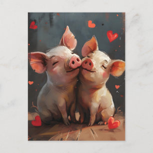 Minivarkens Valentijnsdag Feestdagenkaart