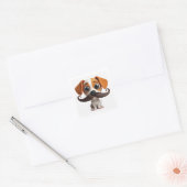 Minjou Mustache Chiot - Sticker (Enveloppe)