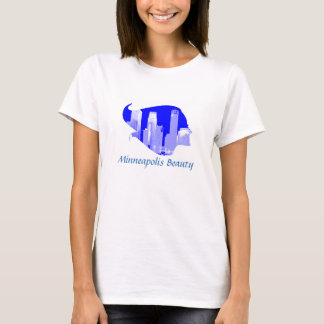 Minneapolis Beauty in Blue en White T-shirt