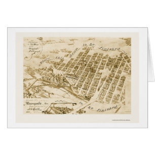 Minneapolis, carte panoramique de manganèse - 189