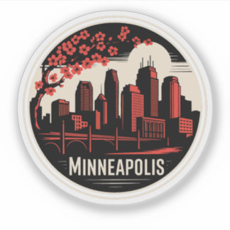 Minneapolis City Minnesota Verenigde Staten Sticker