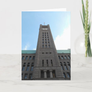"Minneapolis Clock Tower Looking Up" Verjaardagska Kaart