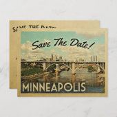 Minneapolis Enregistrer La Date Cartes Postales Vi (Devant / Derrière)