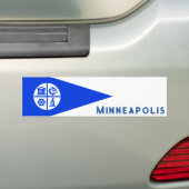 Minneapolis Flag Bumpersticker (Op auto)
