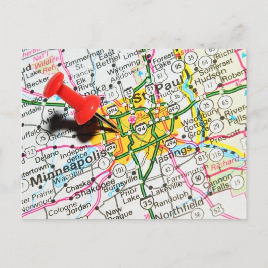 Minneapolis, Minnesota Briefkaart (Voorkant)