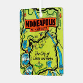 Minneapolis Minnesota Carte Ornement métallique (Avant gauche)