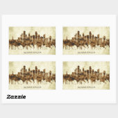Minneapolis Minnesota Cityscape Rechthoekige Sticker (Vel)