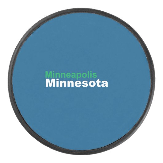 Minneapolis, Minnesota Hockey Puck (Voorkant)