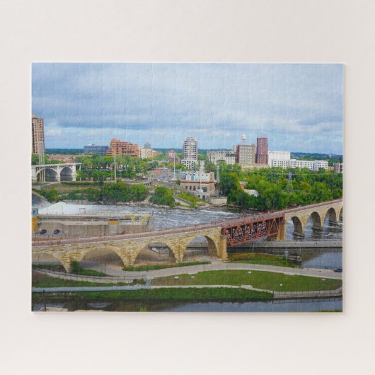 Minneapolis Minnesota Jigzaag Puzzle Legpuzzel (Horizontaal)