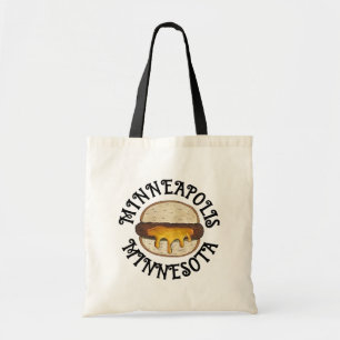 Minneapolis Minnesota MN Juicy Lucy Cheese Burger Tote Bag