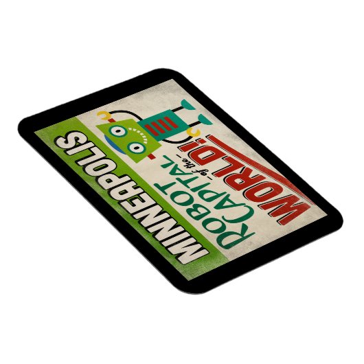 Minneapolis Minnesota Robot - Funny  Magneet (Rechterzijde)