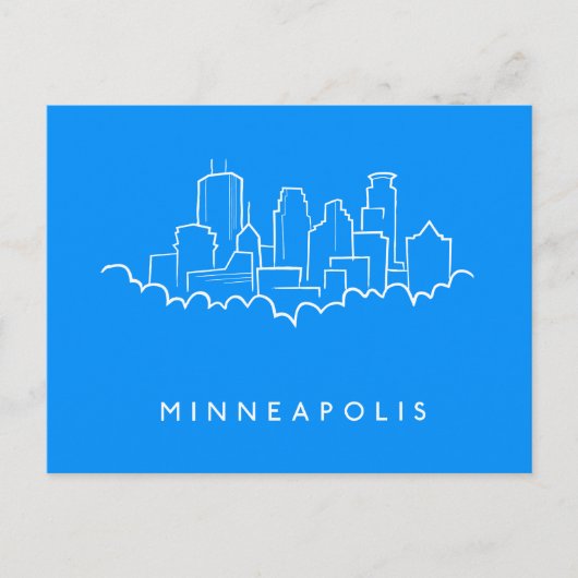 Minneapolis, Minnesota Skyline Briefkaart (Voorkant)