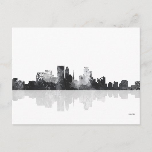 MINNEAPOLIS, MINNESOTA SKYLINE BRIEFKAART (Voorkant)