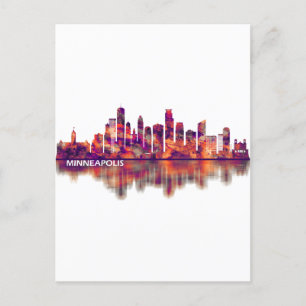 Minneapolis Minnesota Skyline Feestdagenkaart