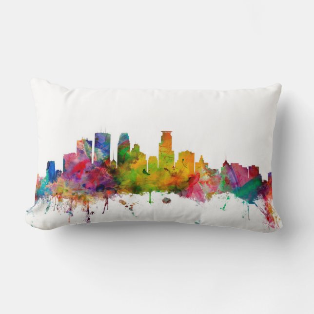 Minneapolis Minnesota Skyline Kussen (Voorkant)