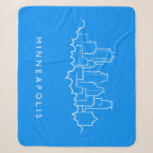 Minneapolis, Minnesota Skyline Sherpa Deken (Voorkant)