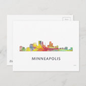 MINNEAPOLIS, MINNESOTA SKYLINE WB1 - BRIEFKAART (Voorkant / Achterkant)