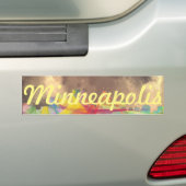 MINNEAPOLIS, MINNESOTA SKYLINE WB1 - BUMPERSTICKER (Op auto)