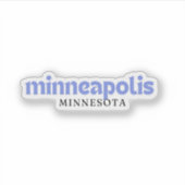 Minneapolis Minnesota Sticker (Voorkant)