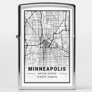 Minneapolis Minnesota USA Travel City Map Poster