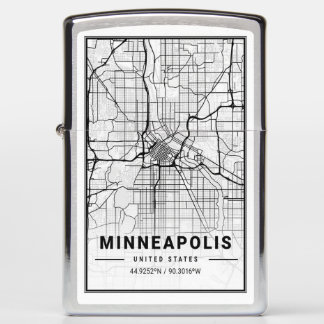 Minneapolis Minnesota USA Travel City Map Poster