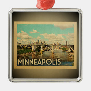 Minneapolis Minnesota Vintage voyage ornement