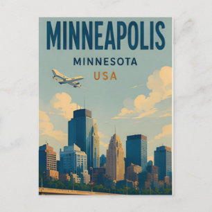 Minneapolis Minnesota VS Meer Stad Reizen Briefkaart