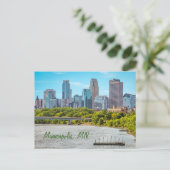 Minneapolis, MN Skyline briefkaart (Staand voorkant)
