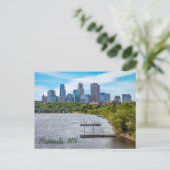 Minneapolis, MN Skyline briefkaart (Staand voorkant)