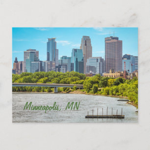 Minneapolis, MN Skyline briefkaart