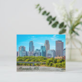 Minneapolis, MN Skyline carte postale (Debout devant)