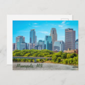 Minneapolis, MN Skyline carte postale (Devant / Derrière)