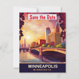 Minneapolis,Pont au-dessus de l'eau, Carte postale