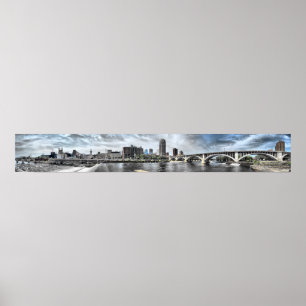 Minneapolis Riverfront Panorama van 6 meter breed Poster
