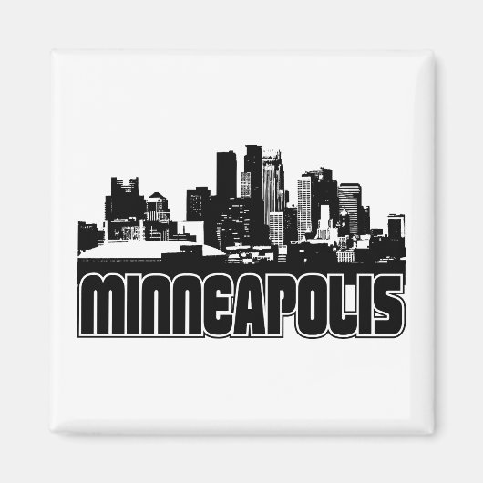 Minneapolis Skyline Magneet (Voorkant)