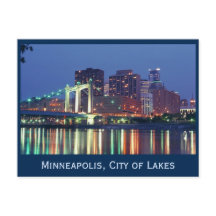 Minneapolis Skyline 's nachts