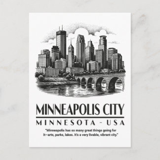 Minneapolis Stad Minnesota VS Briefkaart