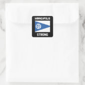 Minneapolis Sterk Vierkante Sticker (Tas)