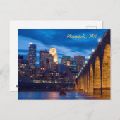 Minneapolis Stone Arch Bridge Briefkaart (Voorkant / Achterkant)