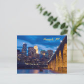 Minneapolis Stone Arch Bridge Briefkaart (Staand voorkant)