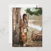 Minnehaha 1897  Native American Hiawatha Briefkaart (Voorkant / Achterkant)
