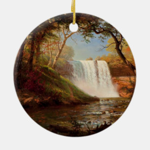 Minnehaha Falls, kunstwerk door Albert Bierstadt, Keramisch Ornament