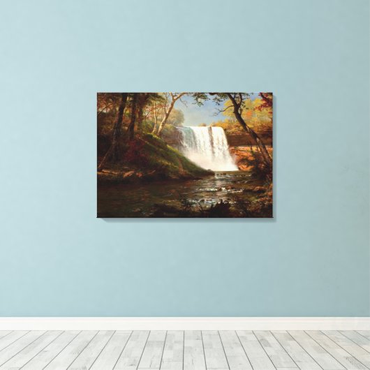 Minnehaha Herfsten, Albert Bierstadt kunstwerk Canvas Afdruk (Insitu (Houten vloer))