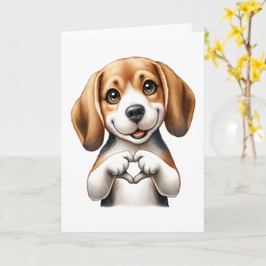 Minnemanschappen Hond Kaart (Gele Bloem)
