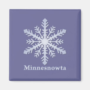 Minnesnowta Blue Snowflake Magneet