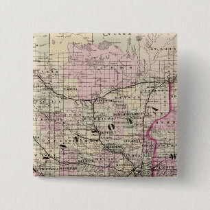 Minnesota 9 vierkante button 5,1 cm