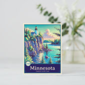 Minnesota | Anime Style Cel Shaded Briefkaart (Staand voorkant)